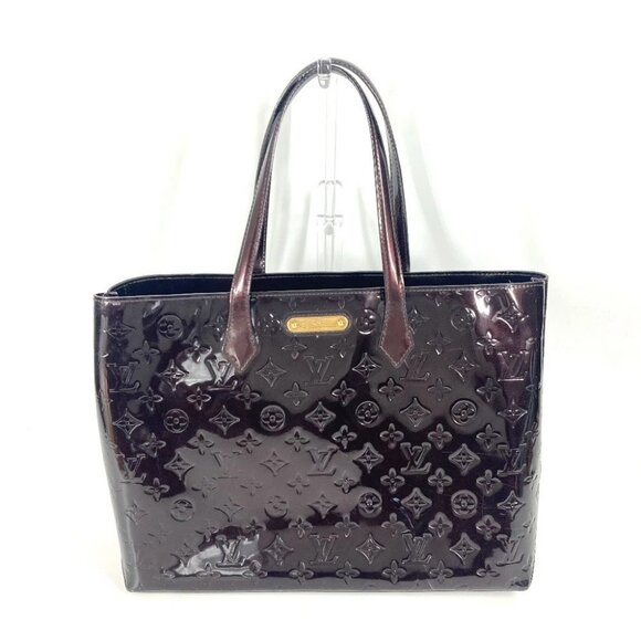 LOUIS VUITTON M91645 MonogramVernis WilshereMM Bag Shoulder Bag Tote Bag - Picture 1 of 16